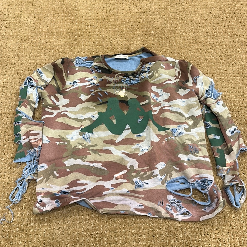 Faith connexion shredded sweatshirt oversized